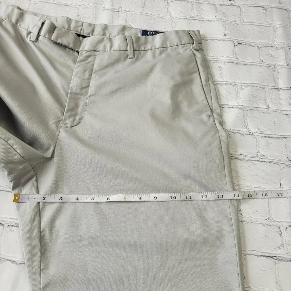 ✅ Polo Ralph Lauren men’s gray lightweight stretch straight leg pants size 38